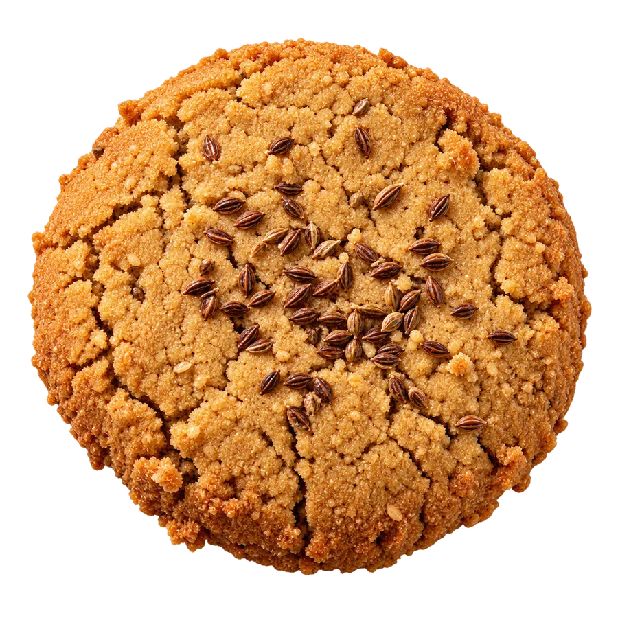 A whole ajwain bajra cookie