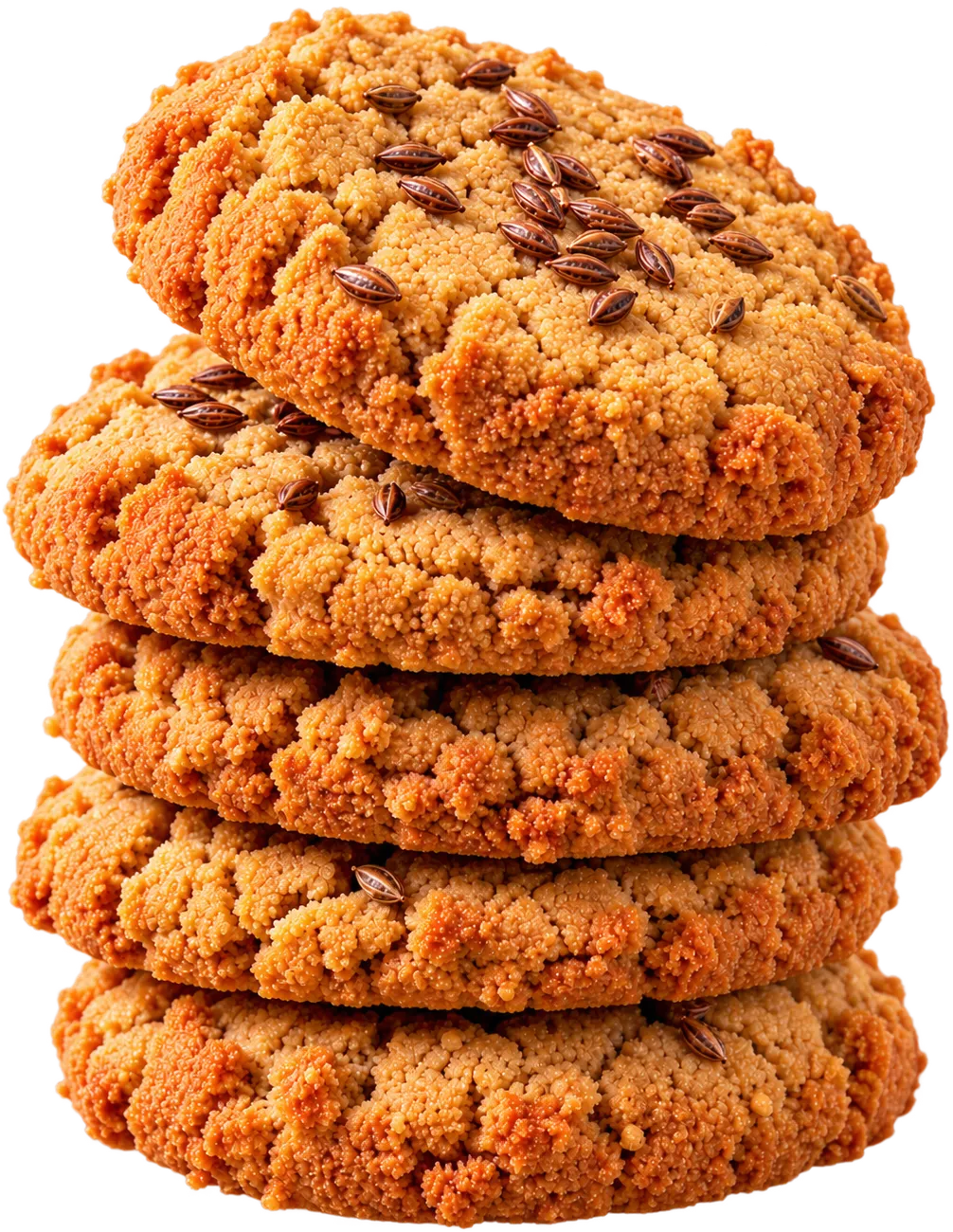 A stack of Wholeway ajwain bajra cookies