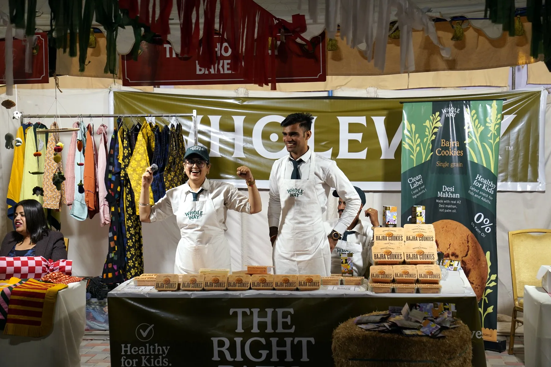 The Wholeway booth with “The Right Path” counter
