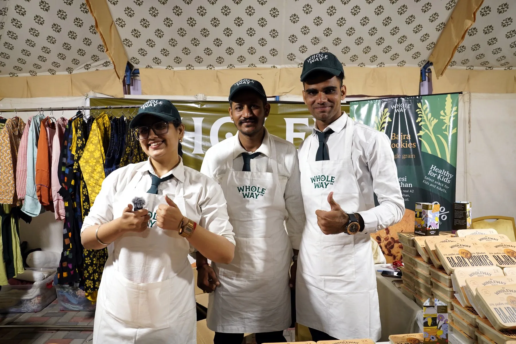 The Wholeway team giving thumbs up